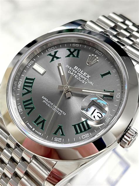 rolex datejust 41 2021 - stainless steel wimbledon dial jubilee|rolex datejust 41 smooth bezel.